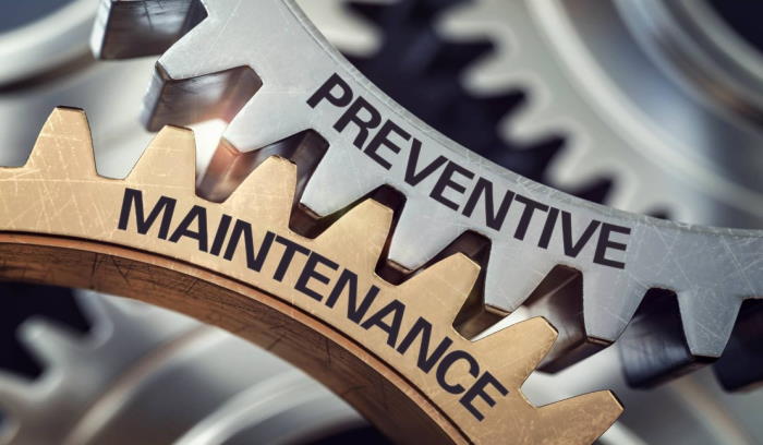 create a schedule for the maintenance of the curing oven