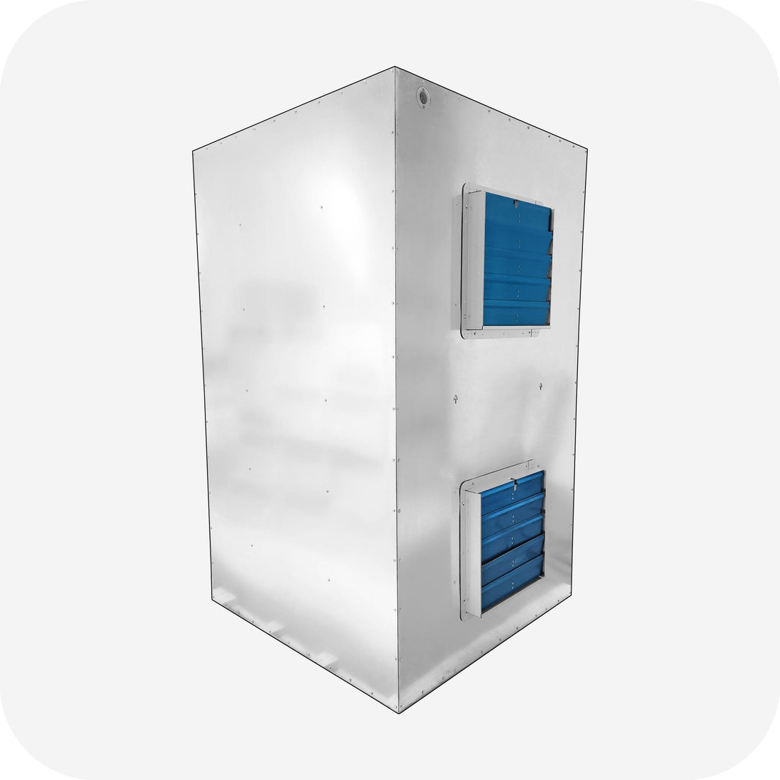 LA447 powder coating spray booth (4' x 4' x 7'), rear view