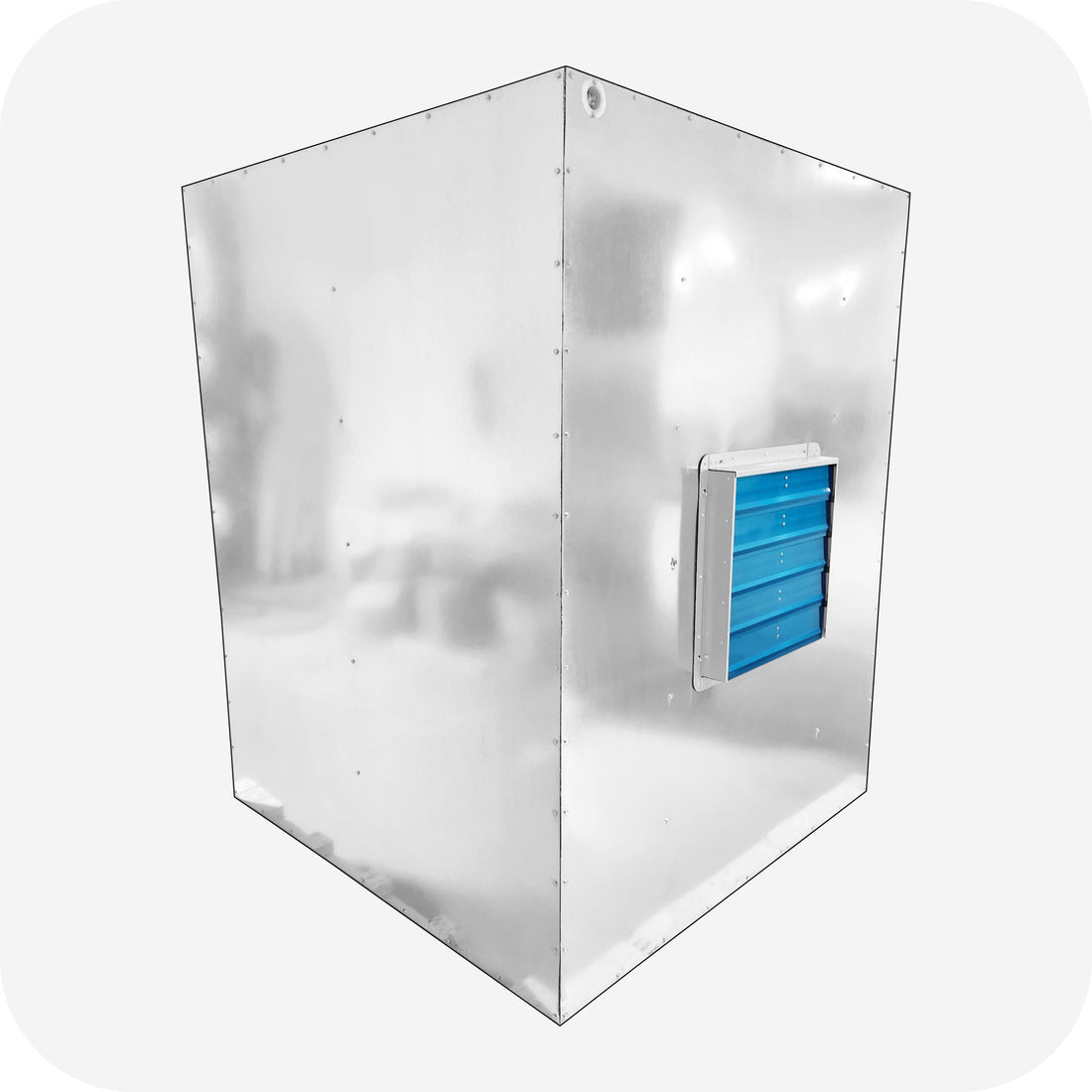 LA556 powder coating spray booth (5' x 5' x 6'), rear view