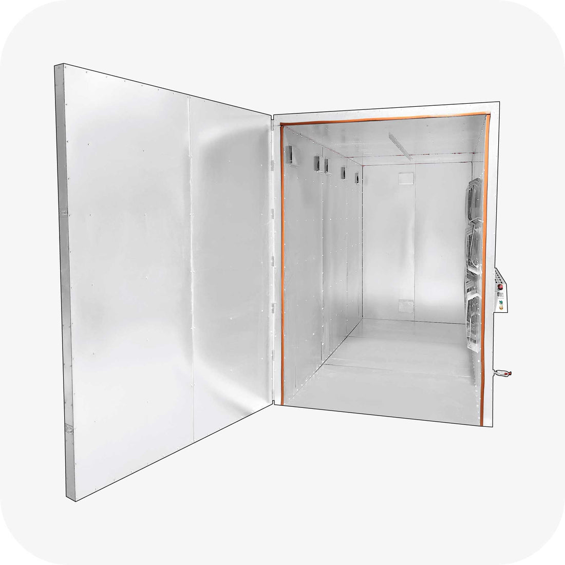LABS-6128 powder coat oven (6 x 12 x 8), doors open