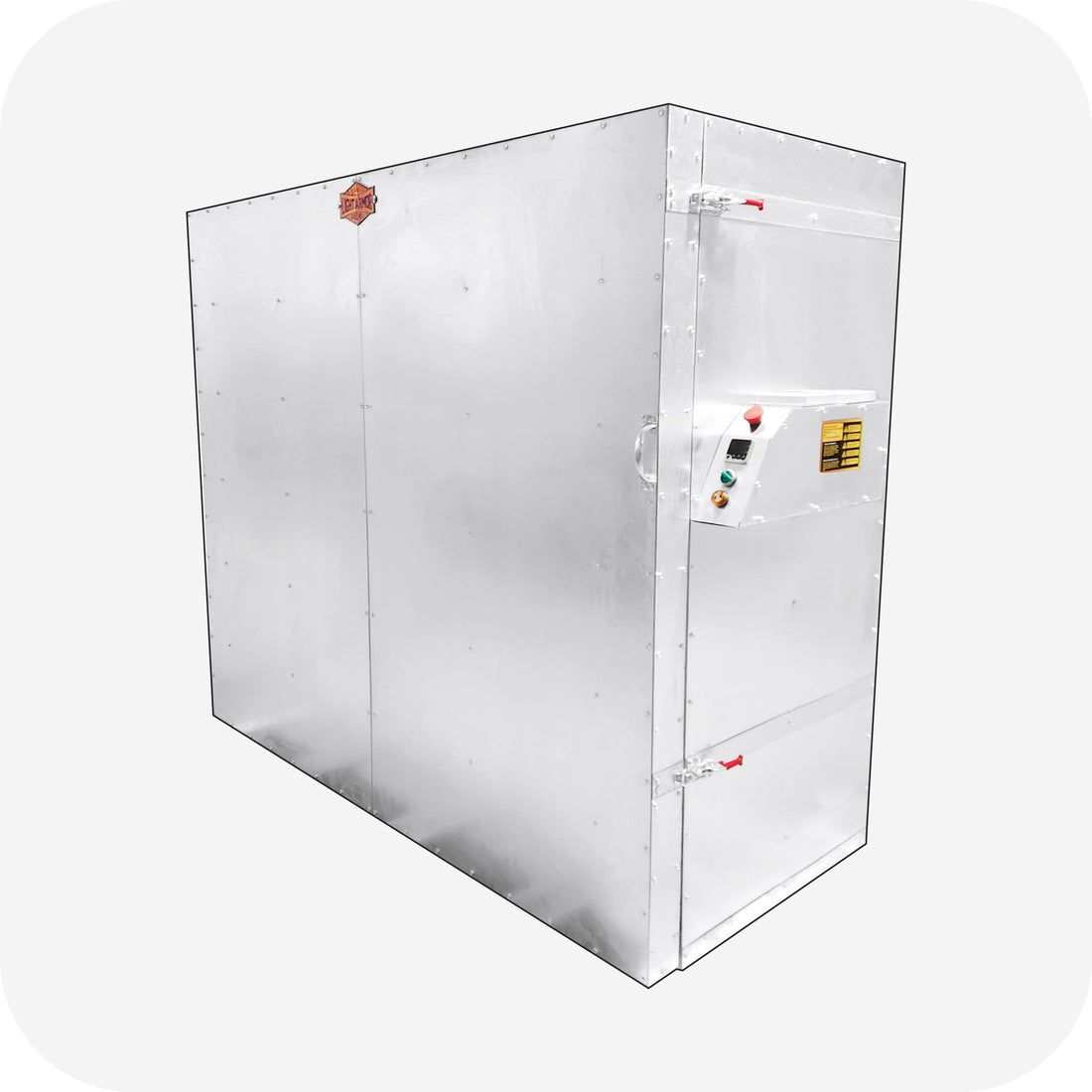 LA10KW controller box with PID temperature controller, LED alarm, and emergency stop