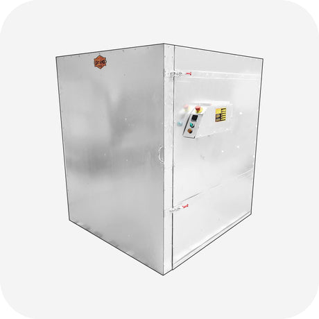 Powder coating oven large enough to cure a full set of wheels