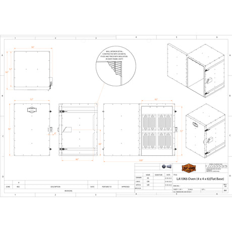 LA10K6 powder coat oven