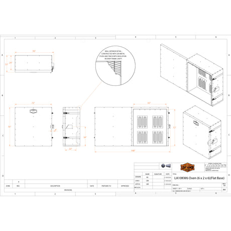 LA10KW6 powder coat oven