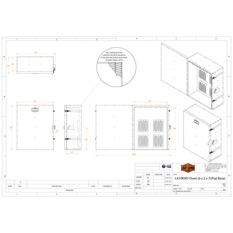 LA10KW7 powder coat oven