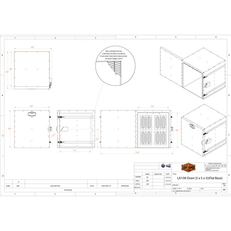 LA15K powder coat oven