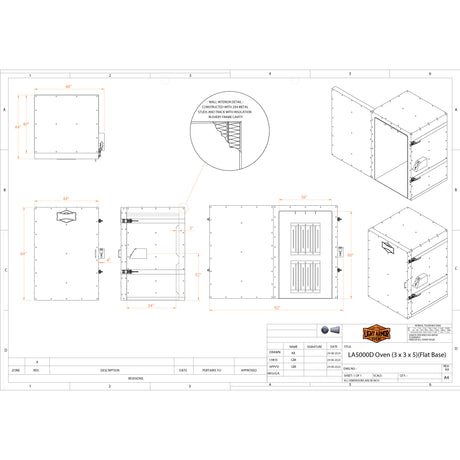LA5000D powder coat oven