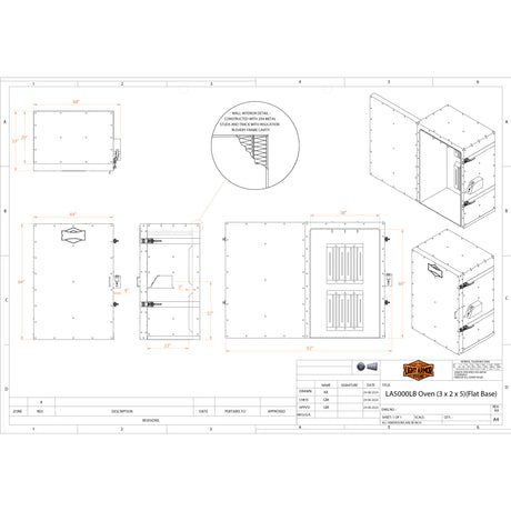 LA5000LB powder coat oven