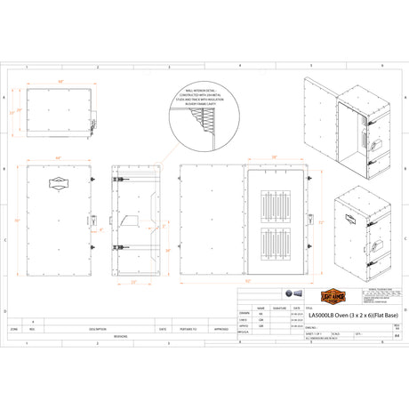LA5000LB6 powder coat oven
