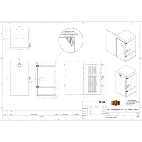 LA7500SB powder coat oven