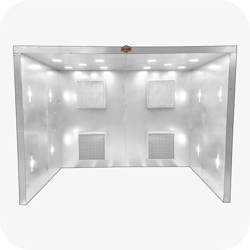 LABS-1067-OF open-face big batch spray booth