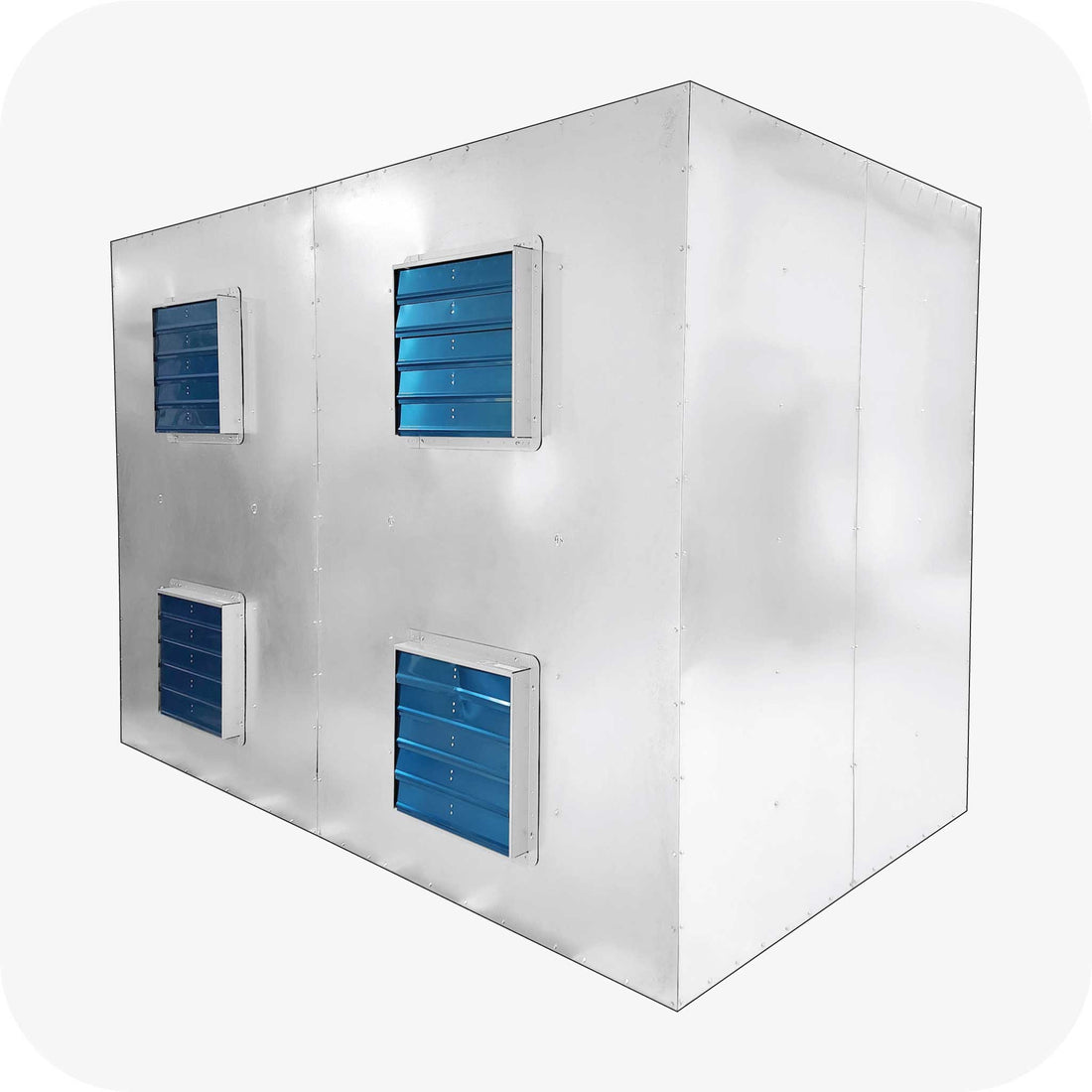 LABS-1067-OF open-face powder coating spray booth (10 x 6 x 7), side view