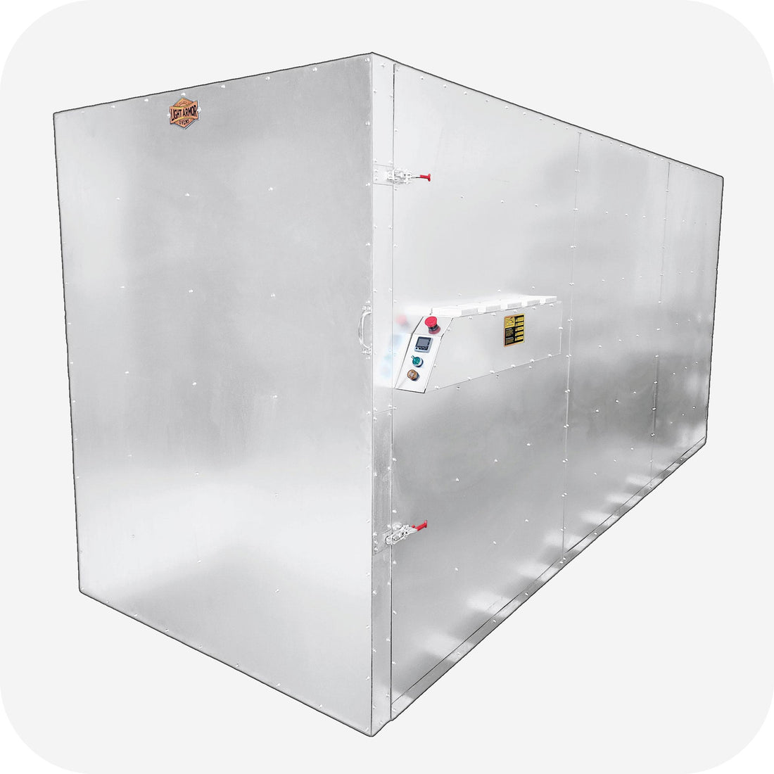 Light Armor batch style powder coat oven exterior