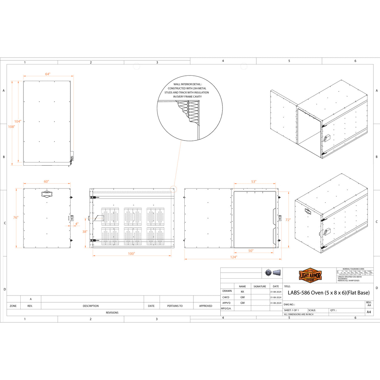 LABS-586 Powder Coat Oven (5 x 8 x 6)