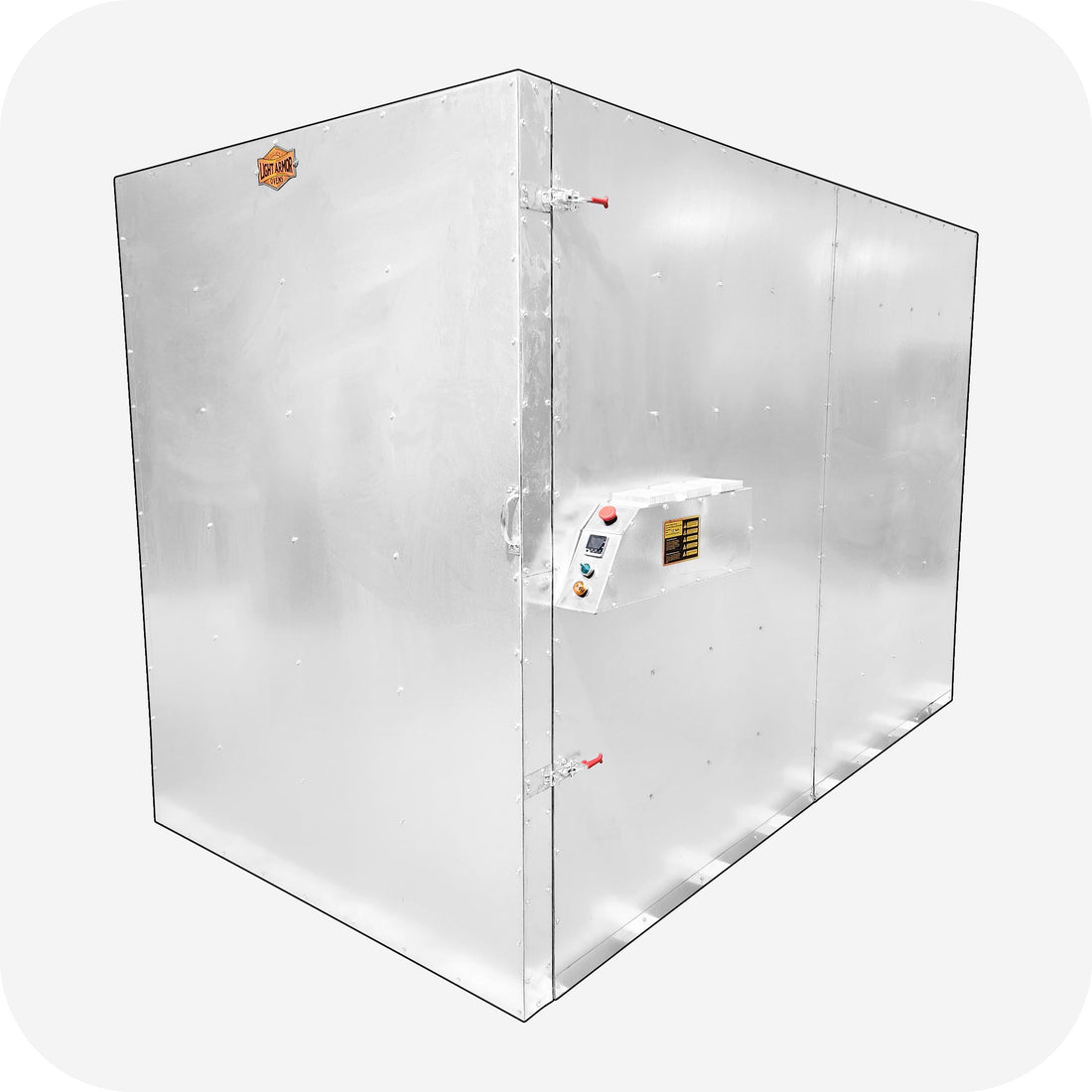 Light Armor batch style powder coat oven exterior