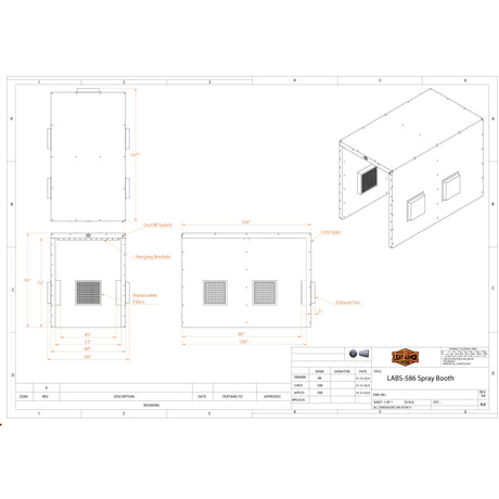 LABS-586 Spray Booth (5 x 8 x 6)