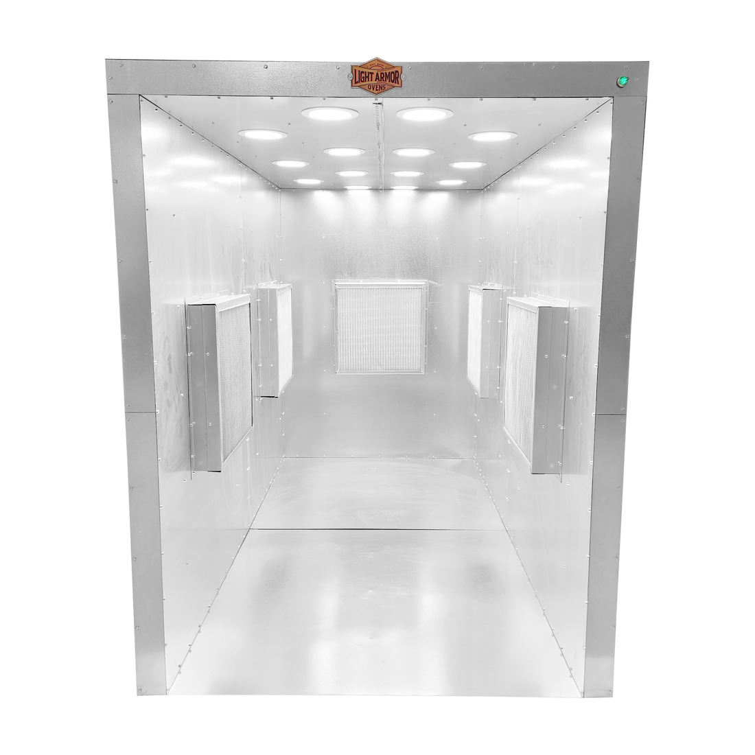 LABS-586 powder coating spray booth (5 x 8 x 6), front view