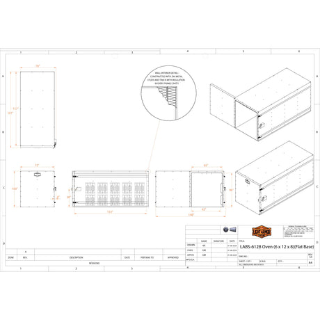LABS-6128 powder coat oven
