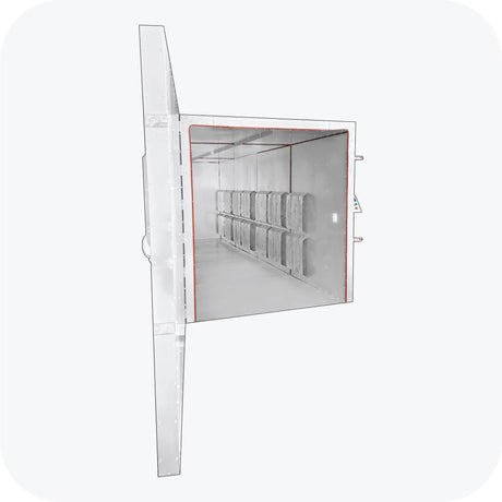 Light Armor batch style powder coat oven exterior