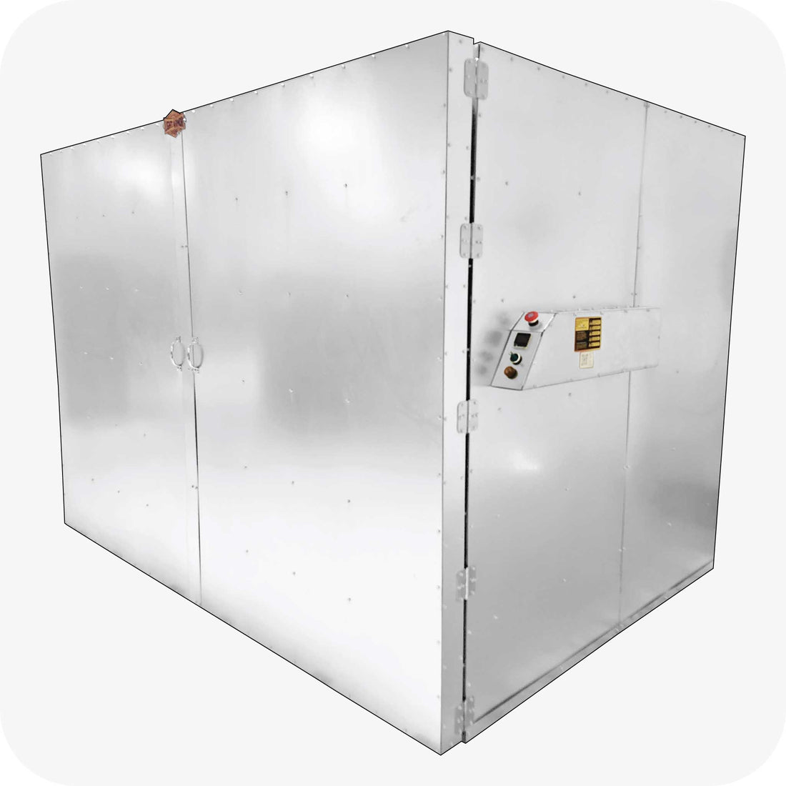 8' wide LABS double-door powder coat oven (LABS-866 shown), side view