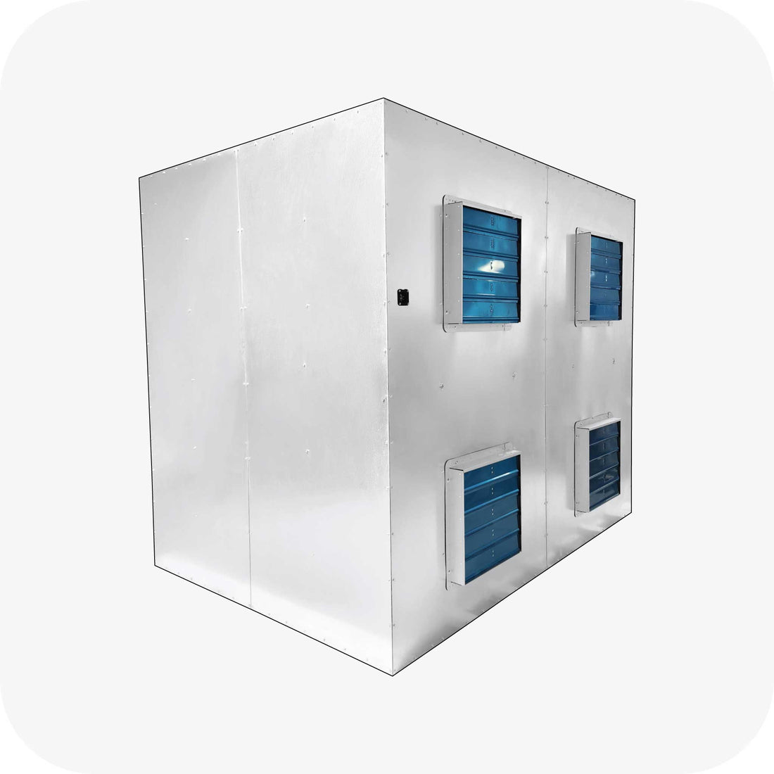 LABS-867-OF open-face powder coating spray booth (8 x 6 x 7), rear view