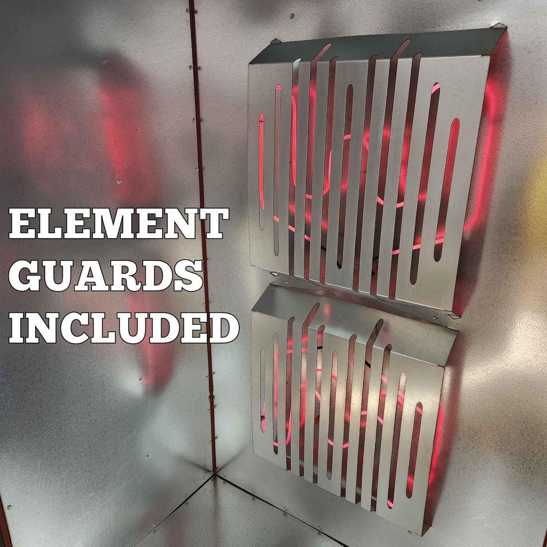 Included element guards over the heating elements inside a Light Armor oven