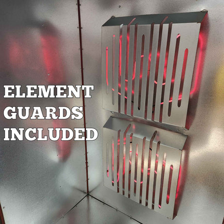 Included element guards over the heating elements inside a Light Armor oven