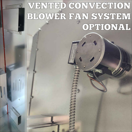 Optional vented convection blower fan system on the LA Mini
