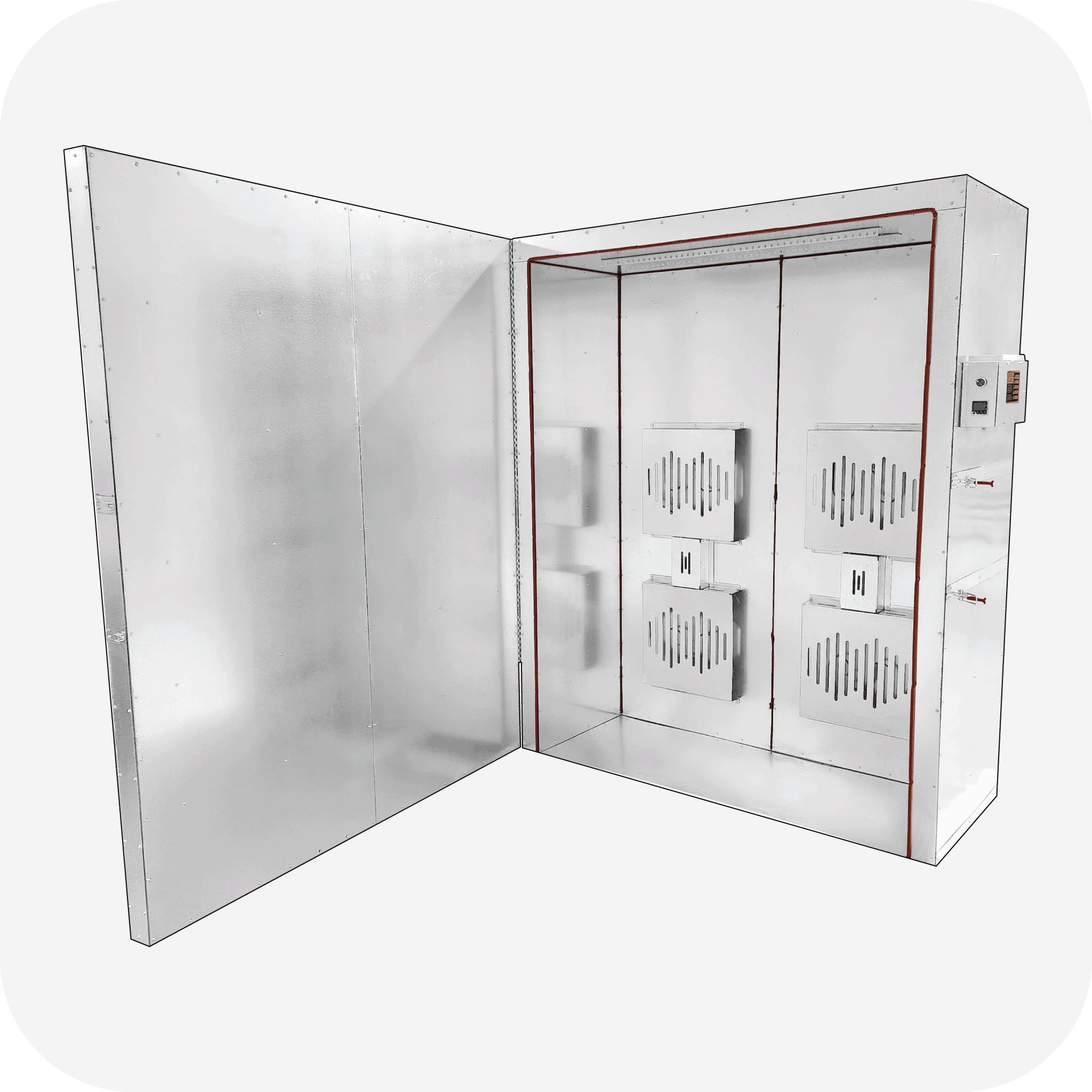 Powder Coat Cerakote Curing Oven (6' x 2' x 6') LA10KW6 – Light