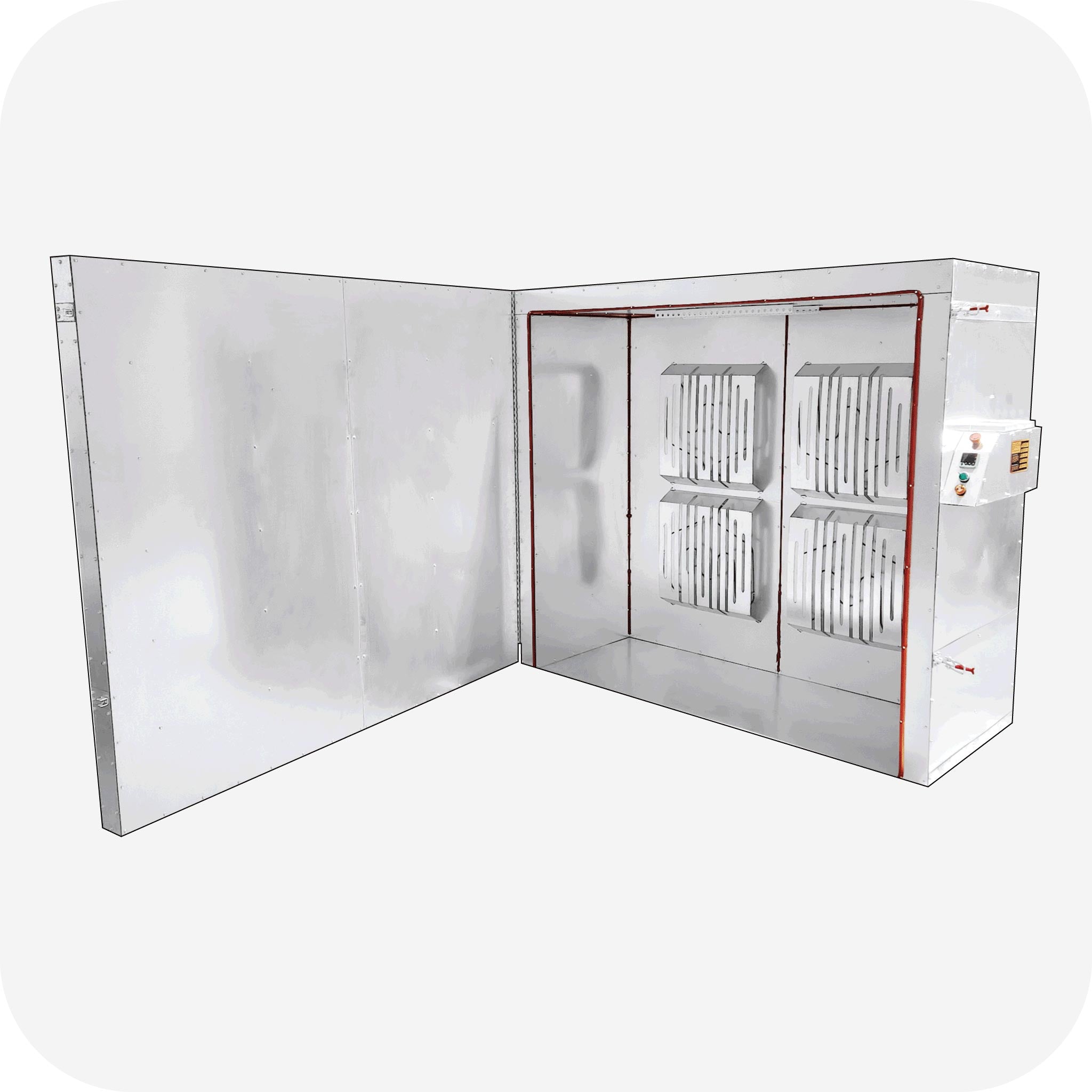 Kameco22ページ Powder Coat Cerakote Curing Oven (6' x 2' x 5') LA10KW6 – Light